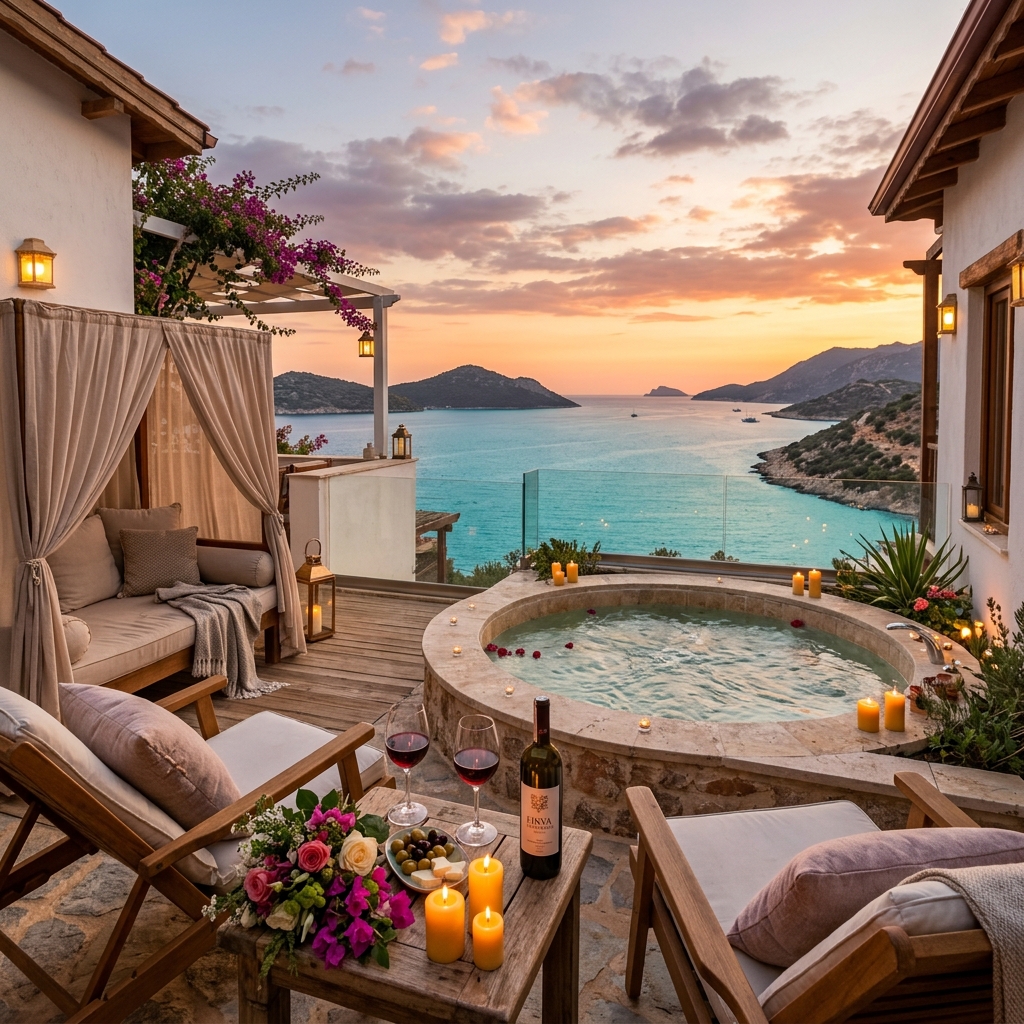 Villa Romantika - Teras ve Deniz
